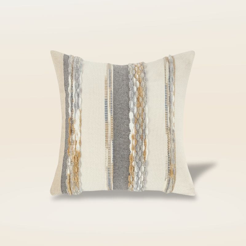 Housse de coussin rayée | Dreamy Sloth® Beige / 45x45 cm