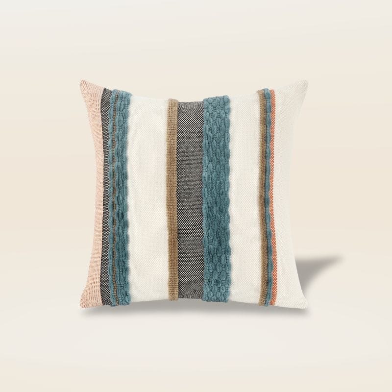 Housse de coussin rayée | Dreamy Sloth® Bleu / 45x45 cm