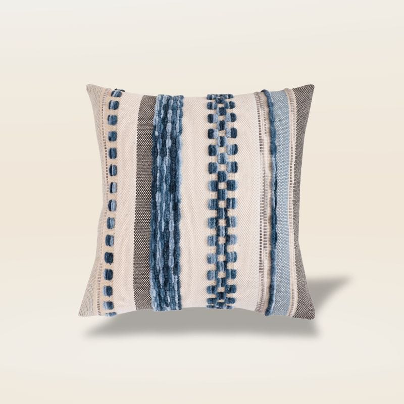 Housse de coussin rayée | Dreamy Sloth® Bleu canard / 45x45 cm