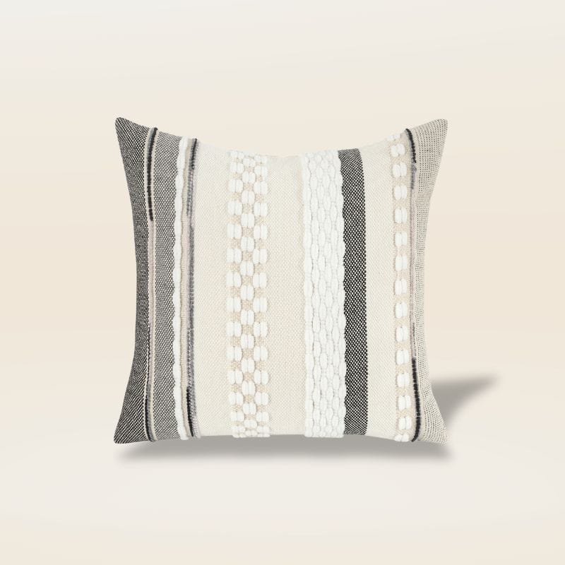 Housse de coussin rayée | Dreamy Sloth® Gris / 45x45 cm