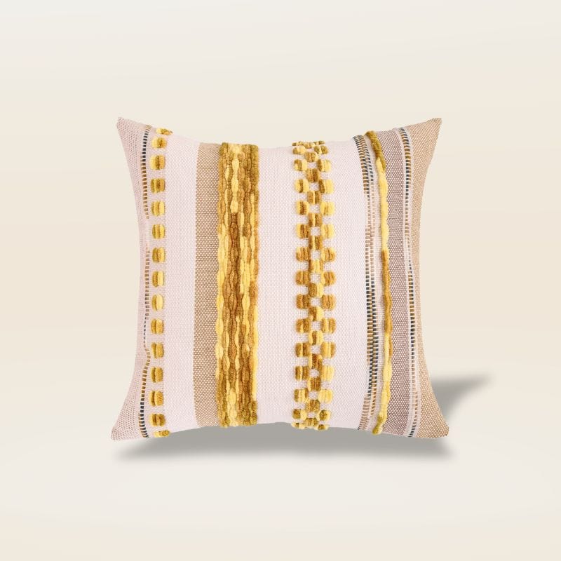 Housse de coussin rayée | Dreamy Sloth® Jaune / 45x45 cm