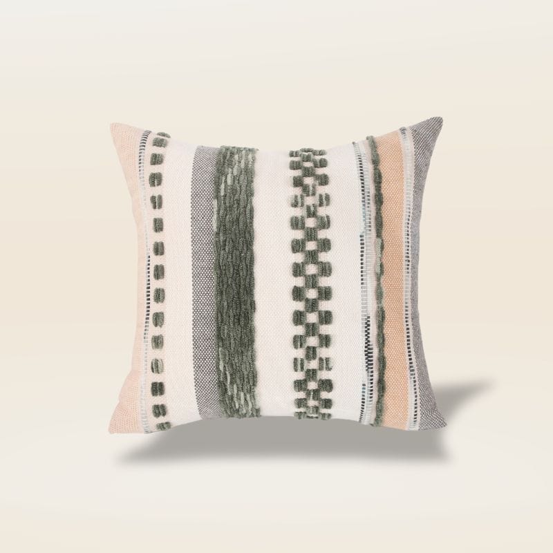 Housse de coussin rayée | Dreamy Sloth® Vert / 45x45 cm