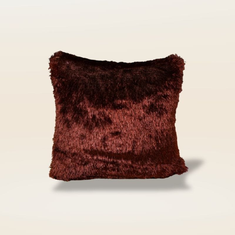 Housse de coussin velours 40x40 cm | Dreamy Sloth® Marron foncé